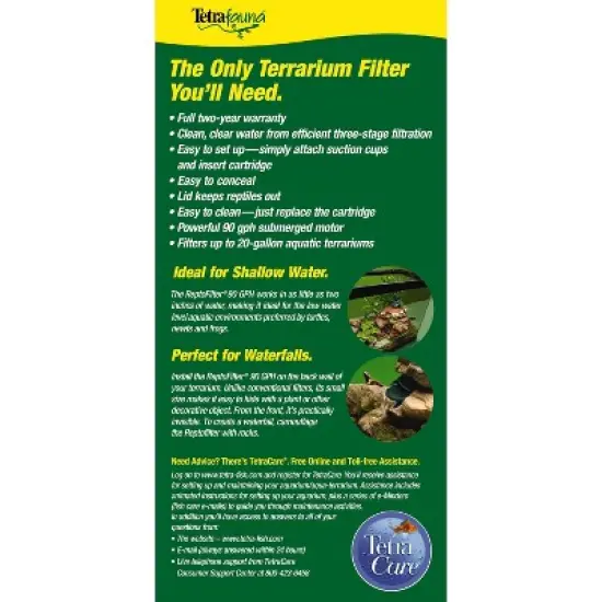 Tetra Repto Filter up to 55gal Terrarium Filtration Water Filter - 1.18lbs image {1}