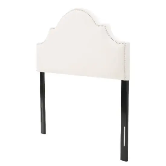 Arched Camel-Back Upholstered Headboard Queen Size with Nailhead Stud Trim, Adjustable Height Full/Queen Beds Headboard -Christopher Knight Home image {2}