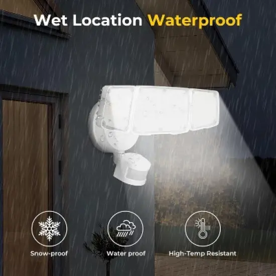 R.W.FLAME LED Flood Motion Sensor Outdoor Lights, 50W 5500LM 5000K Wet Location Waterproof,4 Lighting Modes,4 Lighting Durations,3 Detection Distances image {6}