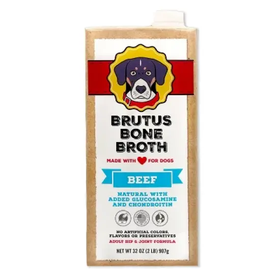 Brutus Bone Broth Hip & Joint Formula Wet Dog Food - Supplement - Beef - 32oz image {10}