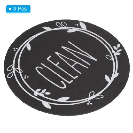 Unique Bargains Dishwasher Double Sided Clean Dirty Sign Magnetic Indicator Magnet 3 Pcs image {2}