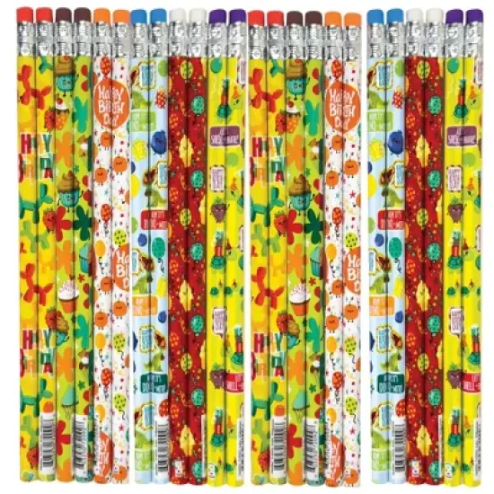 Birthday Pencils (24 Pack) - Fruity & Sweet Scents, #2 HB Lead image {3}