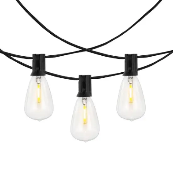 Dorcia LED Outdoor String Lights - 120" - 10 Light - PLT4043 - Black - Safavieh image {4}
