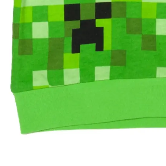 Minecraft Creeper Girls French Terry Pullover Sweatshirt Little Kid to Big Kid image {5}