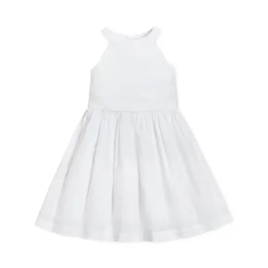 Hope & Henry Girls' Organic Cotton Sleeveless Halter Special Occasion Party Dress, Infant image {9}