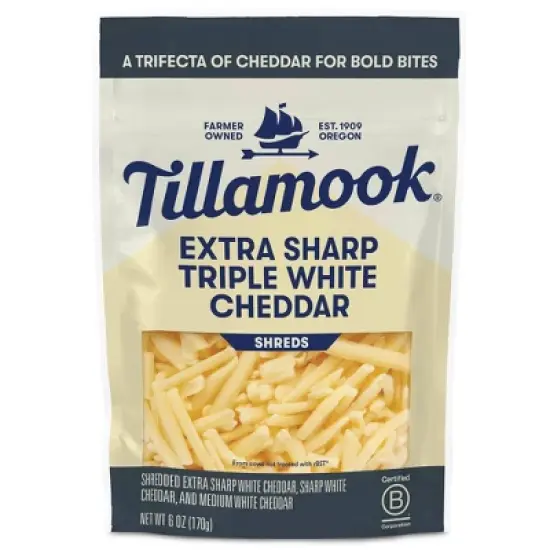 Tillamook Shredded Extra Sharp Triple White Cheddar Cheese - 6oz image {8}