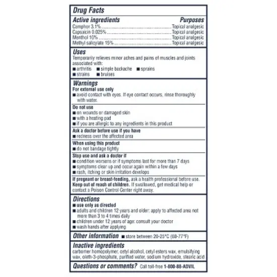 Advil Targeted Relief Pain Relieving Cream - 2.3oz image {1}