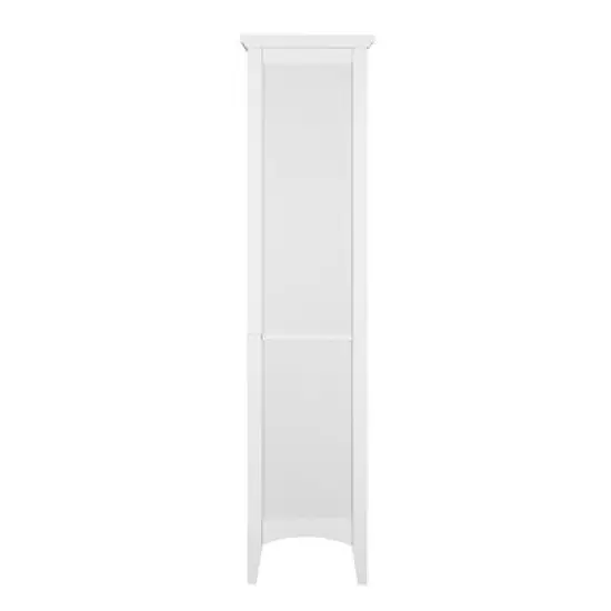 Teamson Home Glancy Wooden Tall Tower Cabinet with Storage, White image {9}