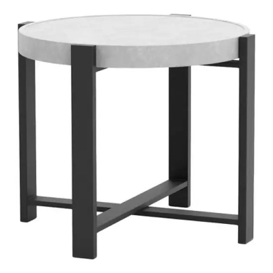 Greemotion 5pc Lotus Metal Frame Outdoor Patio Conversation Furniture Sets with Ceramic Top Side Table Black: Aluminized Finish image {8}