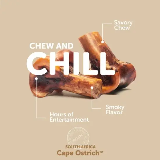 ROAM Original Flavor Long Lasting Knuckles Bone Dog Treats - 12oz image {3}