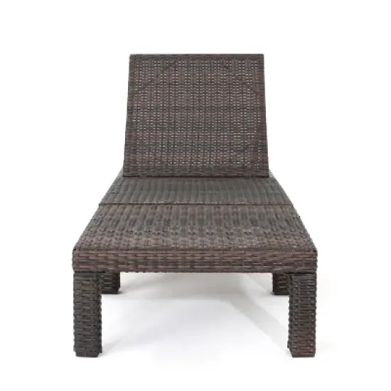 GDFStudio Laraine Outdoor Wicker Adjustable Chaise Lounge image {4}