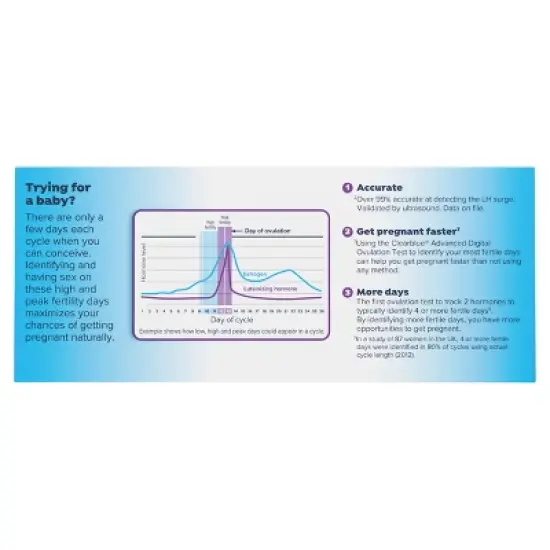 Clearblue Advanced Digital Ovulation Test + 2 Pregnancy Test - 30ct image {1}