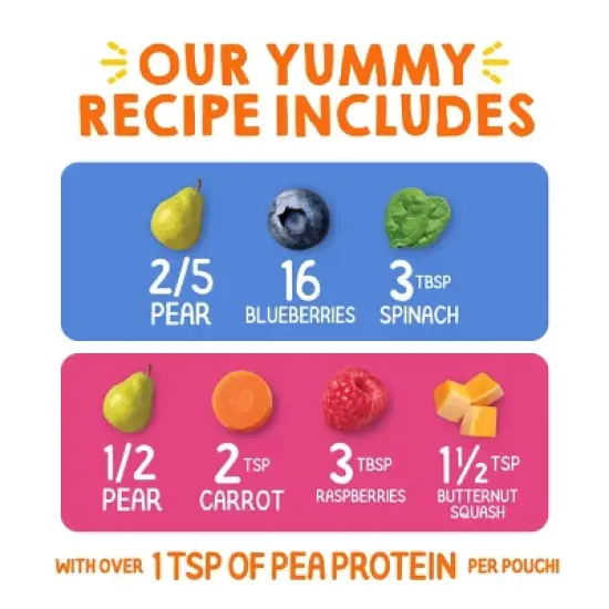 Happy Tot Organics Fiber & Protein Stage 4 Organic 2-Flavor Variety Pack - 8ct image {2}