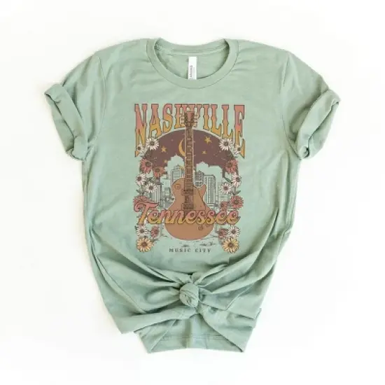Simply Sage Market Women's Nashville Tennessee Flowers Short Sleeve Graphic Tee image {2}