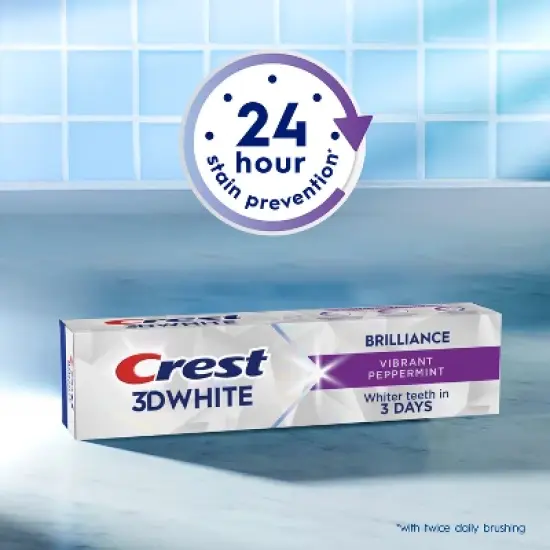 Crest 3D White Brilliance Vibrant Toothpaste - Peppermint - 2.4oz image {4}