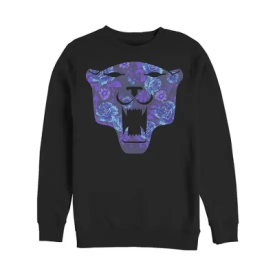 Men's Marvel Black Panther Floral Print Sweatshirt image {2}