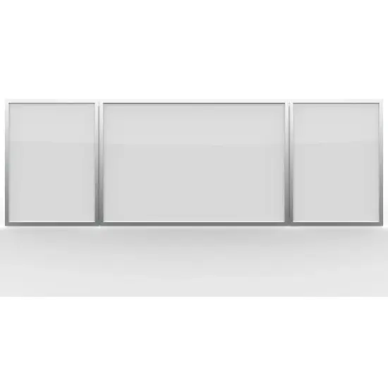 Ghent VisuALL PC Whiteboard Cabinet Fabric Bulletin Board Exterior Doors Blue GHE41301 image {2}