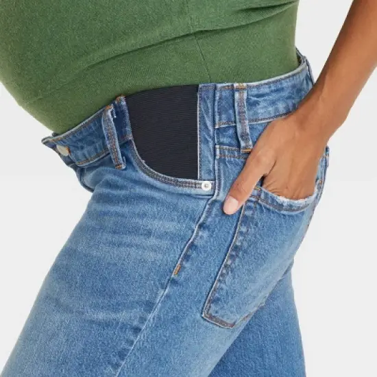 Under Belly 90's Straight Maternity Pants - Isabel Maternity by Ingrid & Isabel&trade; image {3}