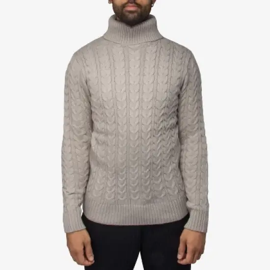 X RAY Men's Cable Knit Roll Neck Sweater(Available in Big & Tall) image {11}