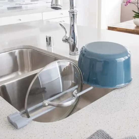Better Houseware Over-Sink Drying Bar, Gray image {3}