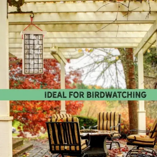 Uncle Dunkels Wooden Bird Nest Material Holder; Rustic Handmade Bird Nest Material Dispenser image {4}