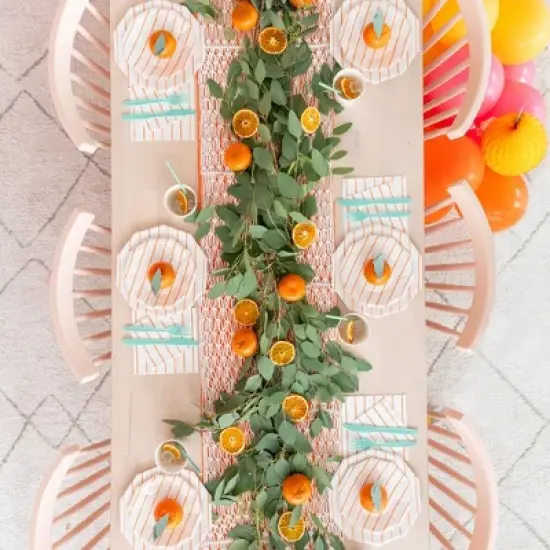 Daydream Society - Clementine Frenchie Striped Large Napkins - Pack of 16 Paper Napkins image {2}