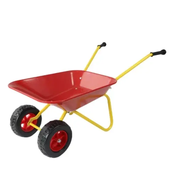 Children's metal trolley, children's trolley, children's heavy vehicle, metal structure two-wheeled trolley, steel pallet, can be used in gardens image {11}