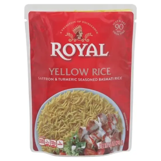 Royal Rice Yellow  Ready-To-Heat - Case of 6 - 8.5 Oz image {1}