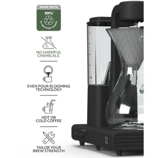 WILLOW Kitchen Pour Over Coffee Maker Black image {4}