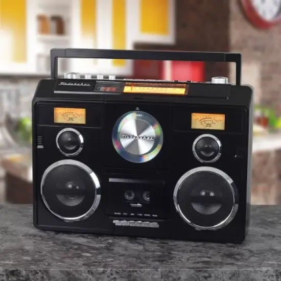 Studebaker SB2140 Sound Station Portable Stereo Boombox with Bluetooth, CD, AM/FM Radio and Cassette Player/Recorder image {4}