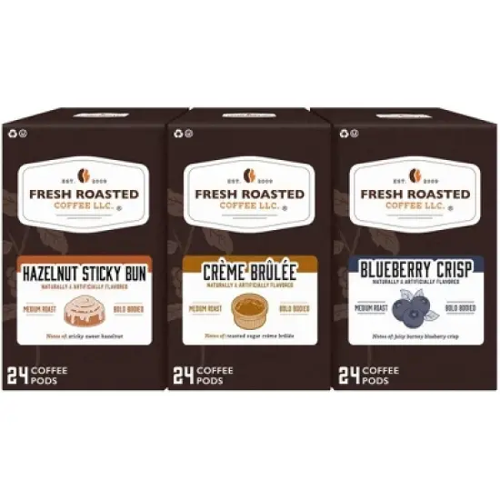 Fresh Roasted Coffee - Dessert Destinations Coffee Variety Pack - 72CT Single Serve Pods image {9}