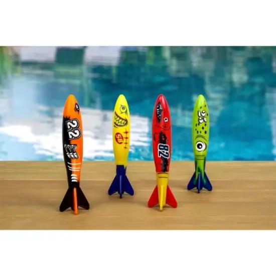 Poolmaster Torpedo Gliders Diving Toy Swimming Pool for Underwater Play - 4pk image {1}
