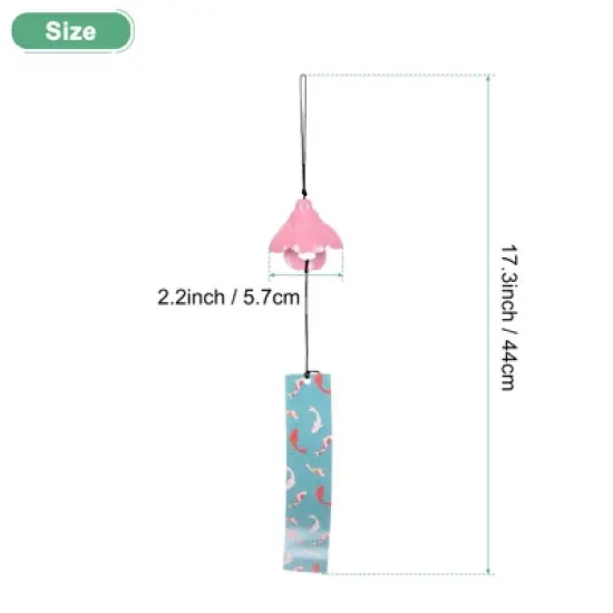 Unique Bargains Metal Vintage Outdoor Wind Chime 2.2" x 17.3" Bronze Tone 1 Pack image {2}