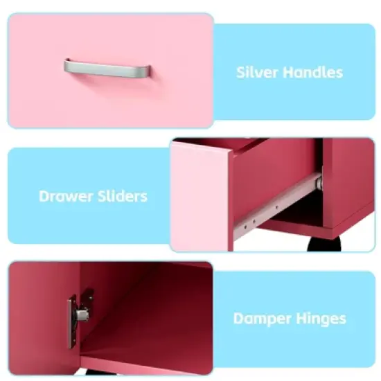 Manicure Table Nail Desk for Nail Tech, Nail Table Station with Electric Dust Collector, Nail Salon Storage Table image {6}