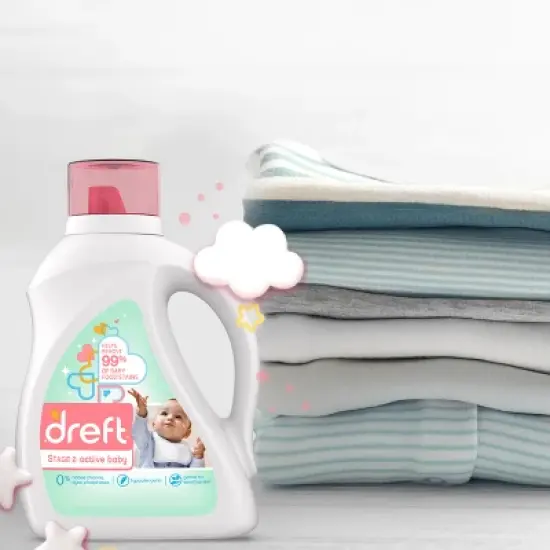 Dreft Stage 2: Active Baby Liquid Laundry Detergent image {6}
