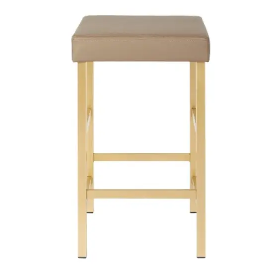 26" Gold Backless Counter Height Barstool - OSP Home Furnishings image {5}