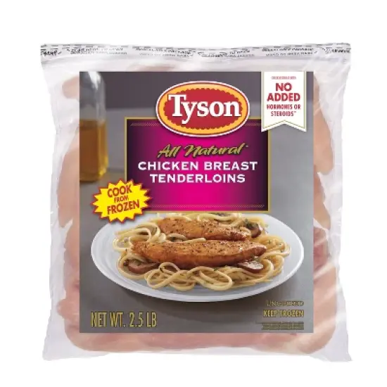 Tyson All Natural Chicken Tenderloins - Frozen - 40oz image {4}