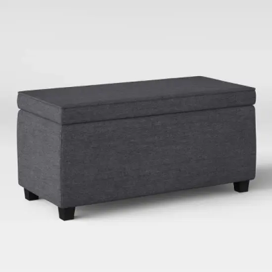 Double Storage Dorm Ottoman Dark Gray - Room Essentials&trade; image {2}