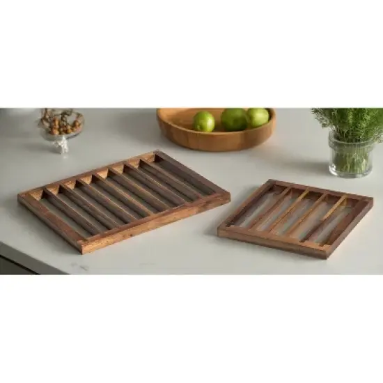 Kalmar Home Acacia WoodTrivets Set of 2 image {2}