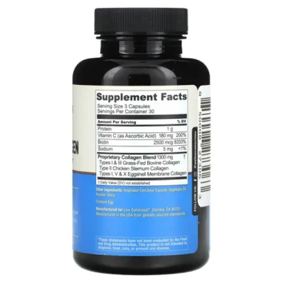 Live Conscious Beyond Collagen, With Biotin & Vitamin C, 90 Capsules image {1}