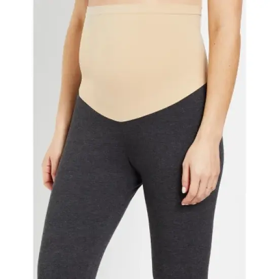 Essential Stretch Secret Fit Belly Heathered Maternity Leggings | Motherhood Maternity image {3}