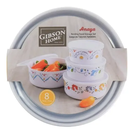Gibson Home 8 Piece Anaya Round Nesting Food Storage Set image {6}