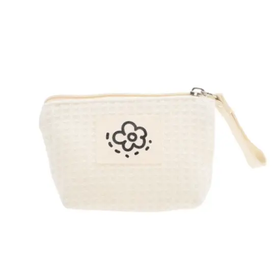 Unique Bargains Portable Plaid Makeup Bag 1 Pc image {5}