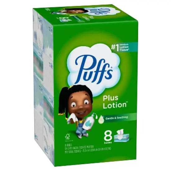 Puffs Plus Lotion Gentle & Soothing Facial Tissue image {15}