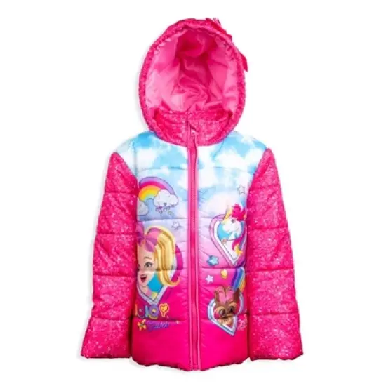 JoJo Siwa Girls Winter Coat Puffer Jacket Little Kid to Big Kid image {11}