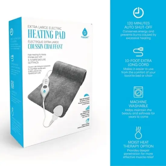Pursonic Electric Heating Pad 12" X 24" image {2}