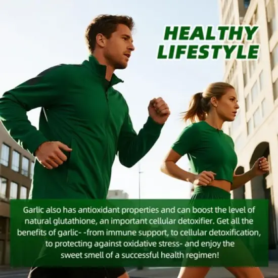 Mulittea Organic Odorless Garlic Capsules 5000mg &ndash; Heart, Immune & Digestive Support - 120 Softgels image {5}