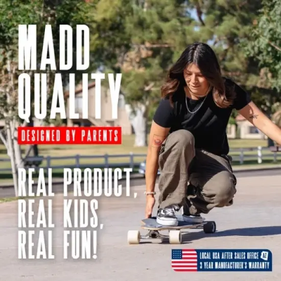 Madd Gear 31" Drop Through Longboard Skateboard 70mm Wheels ABEC-7 Bearings Maple Deck image {6}