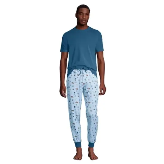 Lands' End Men's Knit Jersey Pajama Sleep Set image {4}