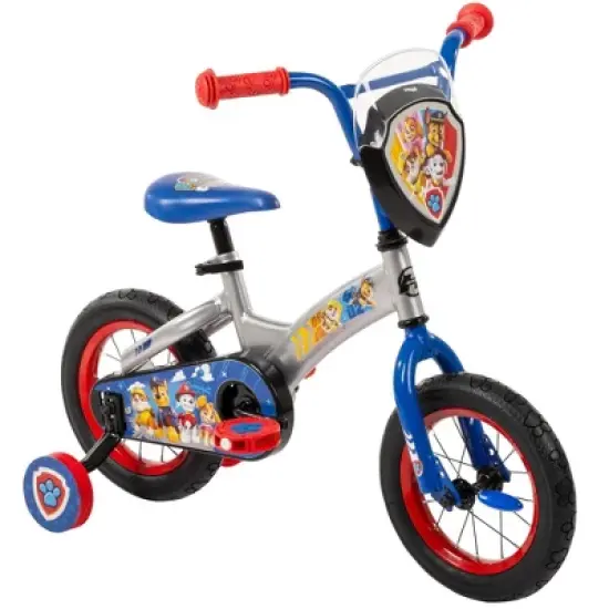PAW Patrol Kids' Bike - 12" Wheels - LED Lights - Blue image {1}